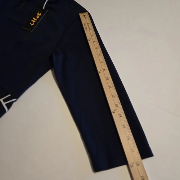 iHot Navy Blue 3/4 Sleeve Midi Pockets Fit and Flare A-Line Swing Dress Sz XL - Picture 10 of 16